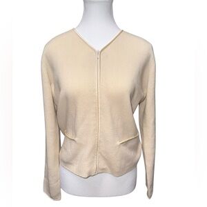 Banana Republic 100% Lambswool Zip-Up Cardigan